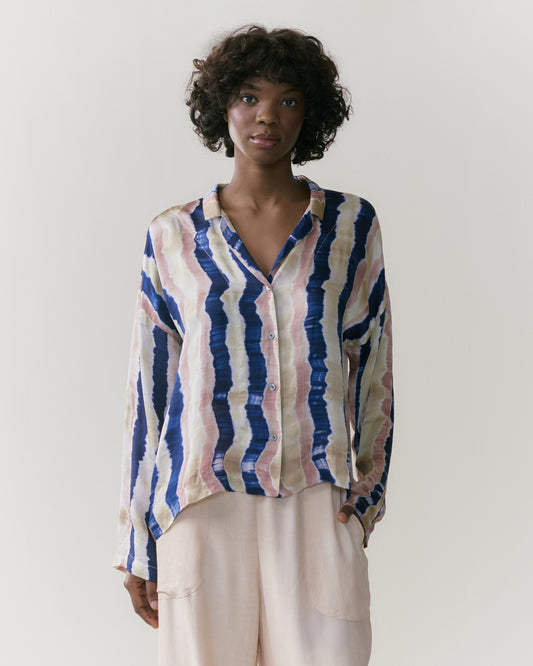 NOUS antwerp NANCI BLOUSE verticals sand