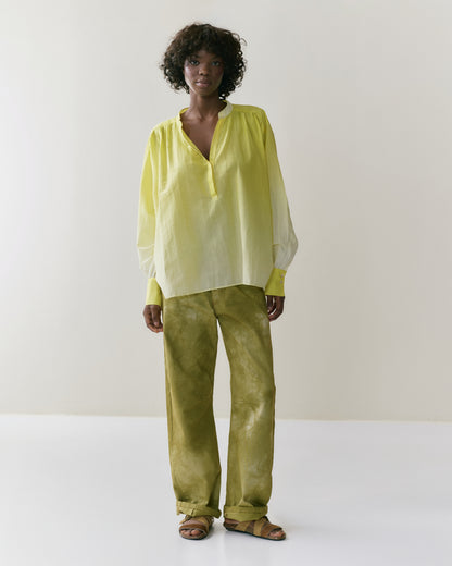 NOUS antwerp NEEMA printed BLOUSE ombre lemon