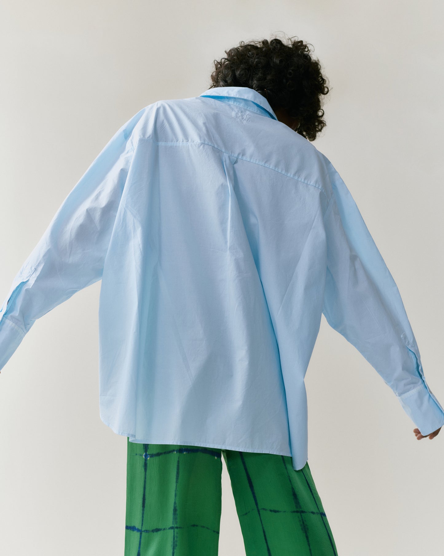 NOUS antwerp POLLY BLOUSE overdye aqua