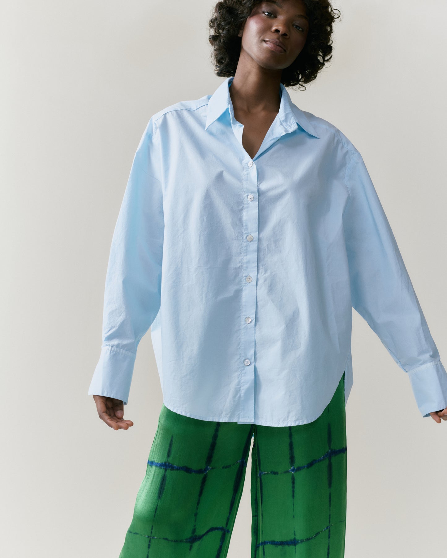NOUS antwerp POLLY BLOUSE overdye aqua