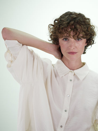 NOUS antwerp POLLY SHIRT overdye antique white