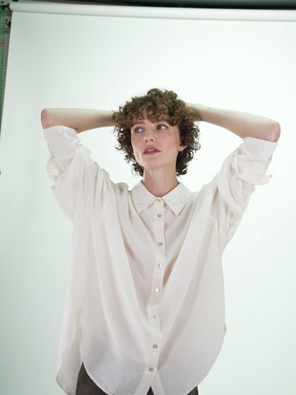NOUS antwerp POLLY SHIRT overdye antique white