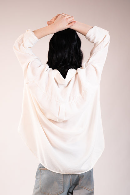 NOUS antwerp POLLY SHIRT overdye antique white