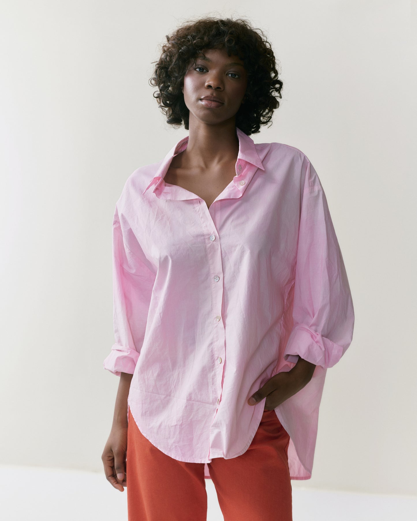 NOUS antwerp POLLY poplin SHIRT travel pink