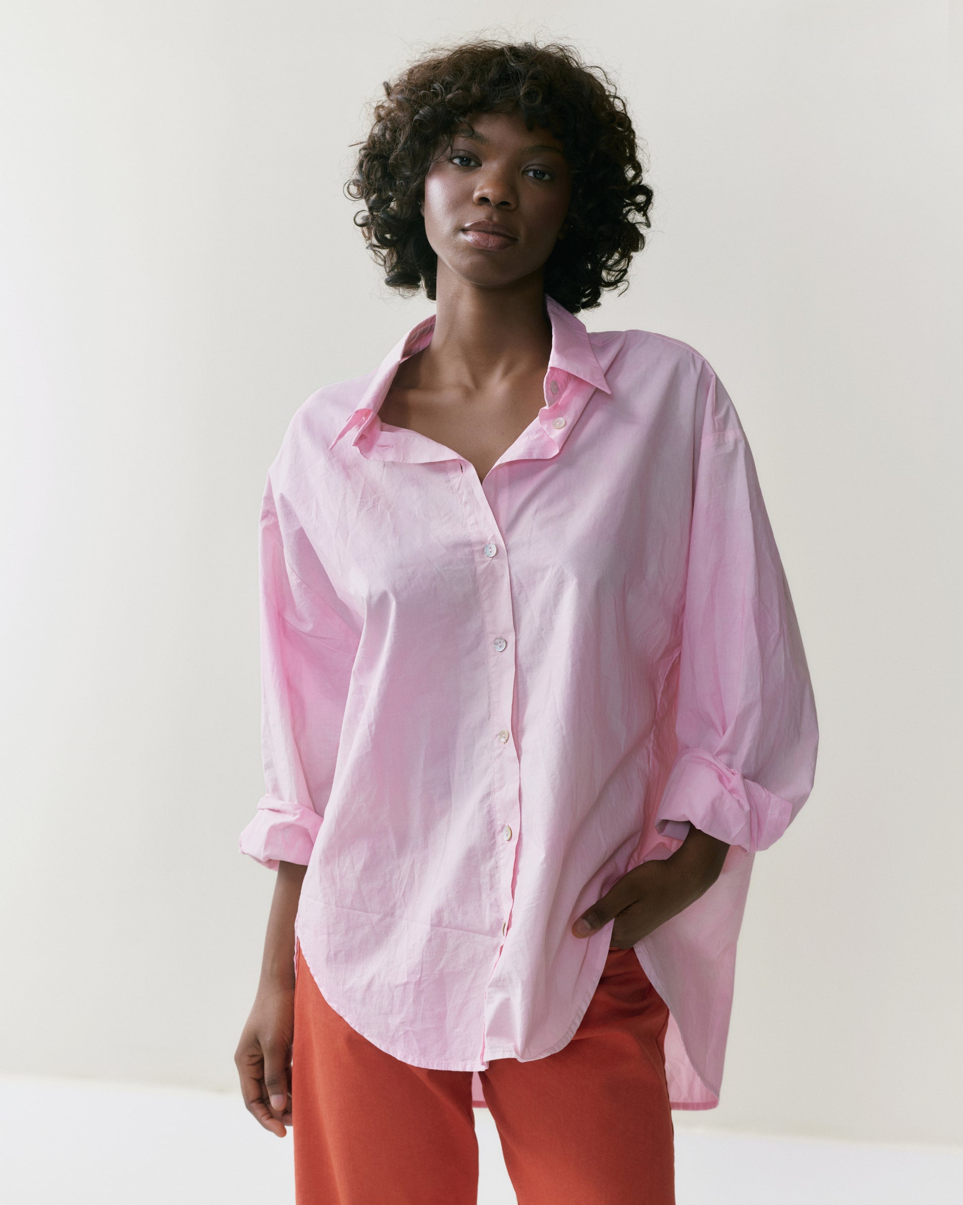 NOUS antwerp POLLY poplin SHIRT travel pink