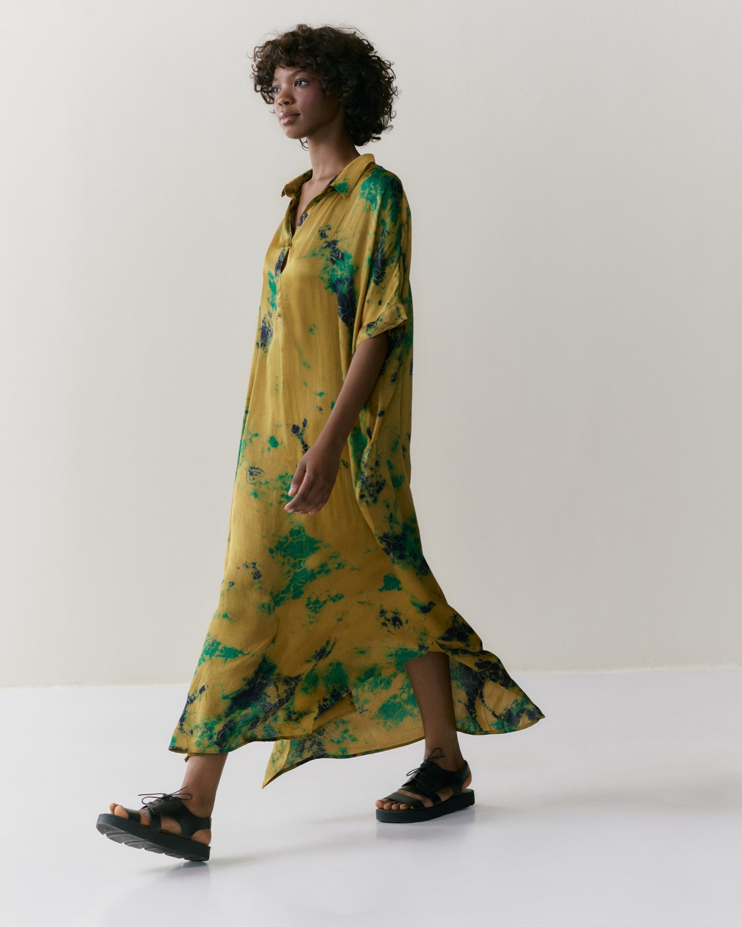 NOUS antwerp SANDY DRESS crumble gold