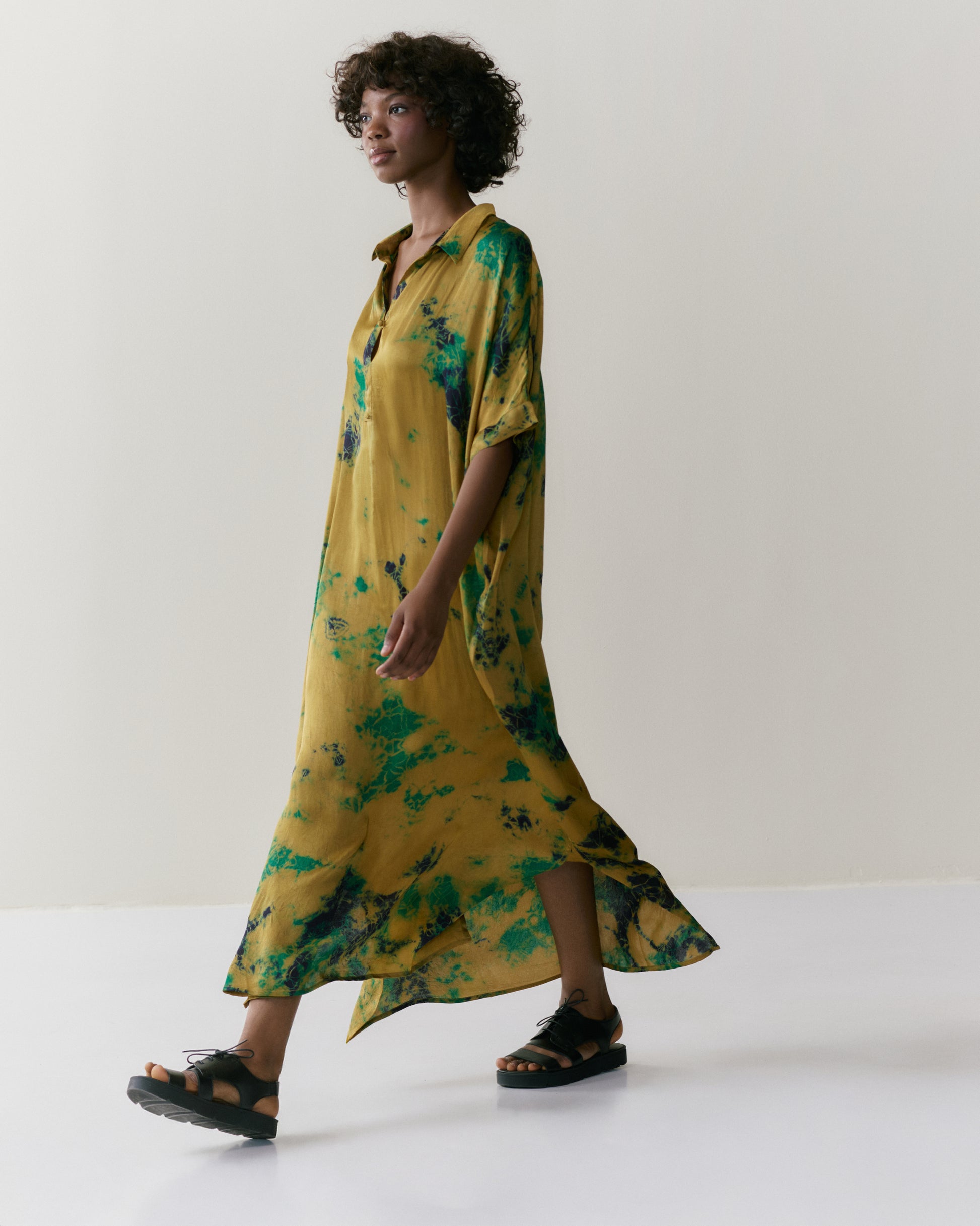 NOUS antwerp SANDY DRESS crumble gold
