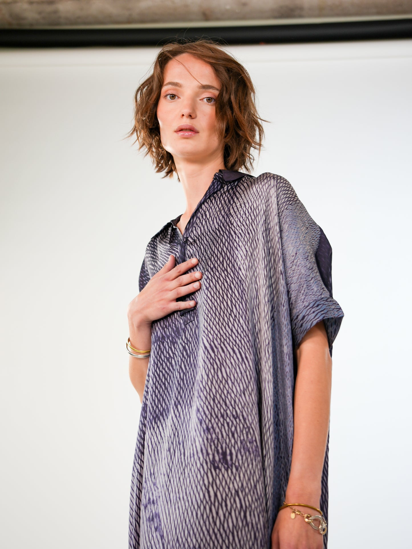 NOUS antwerp SANDY DRESS twist navy
