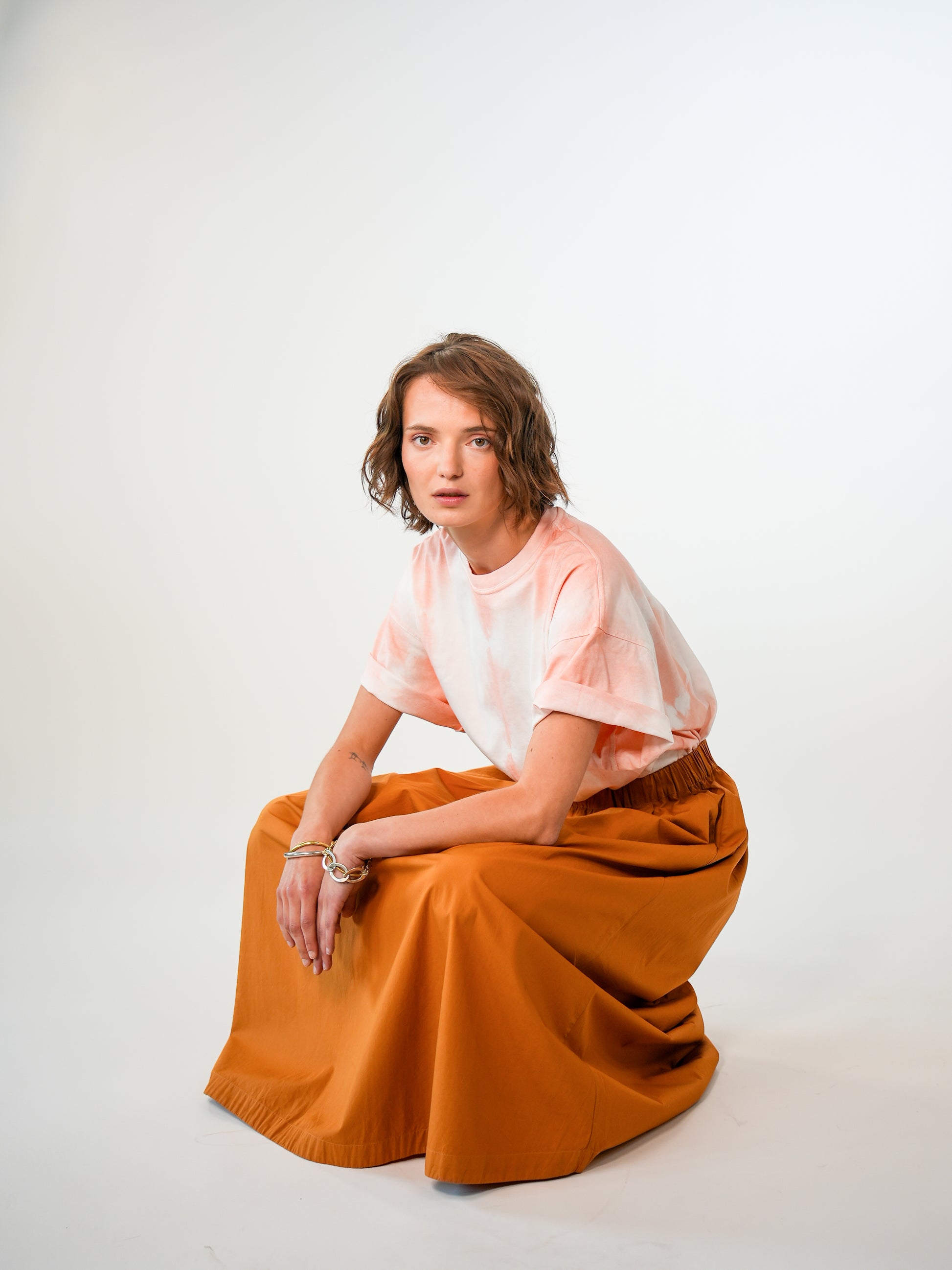 NOUS antwerp TERRY T-SHIRT grid blush