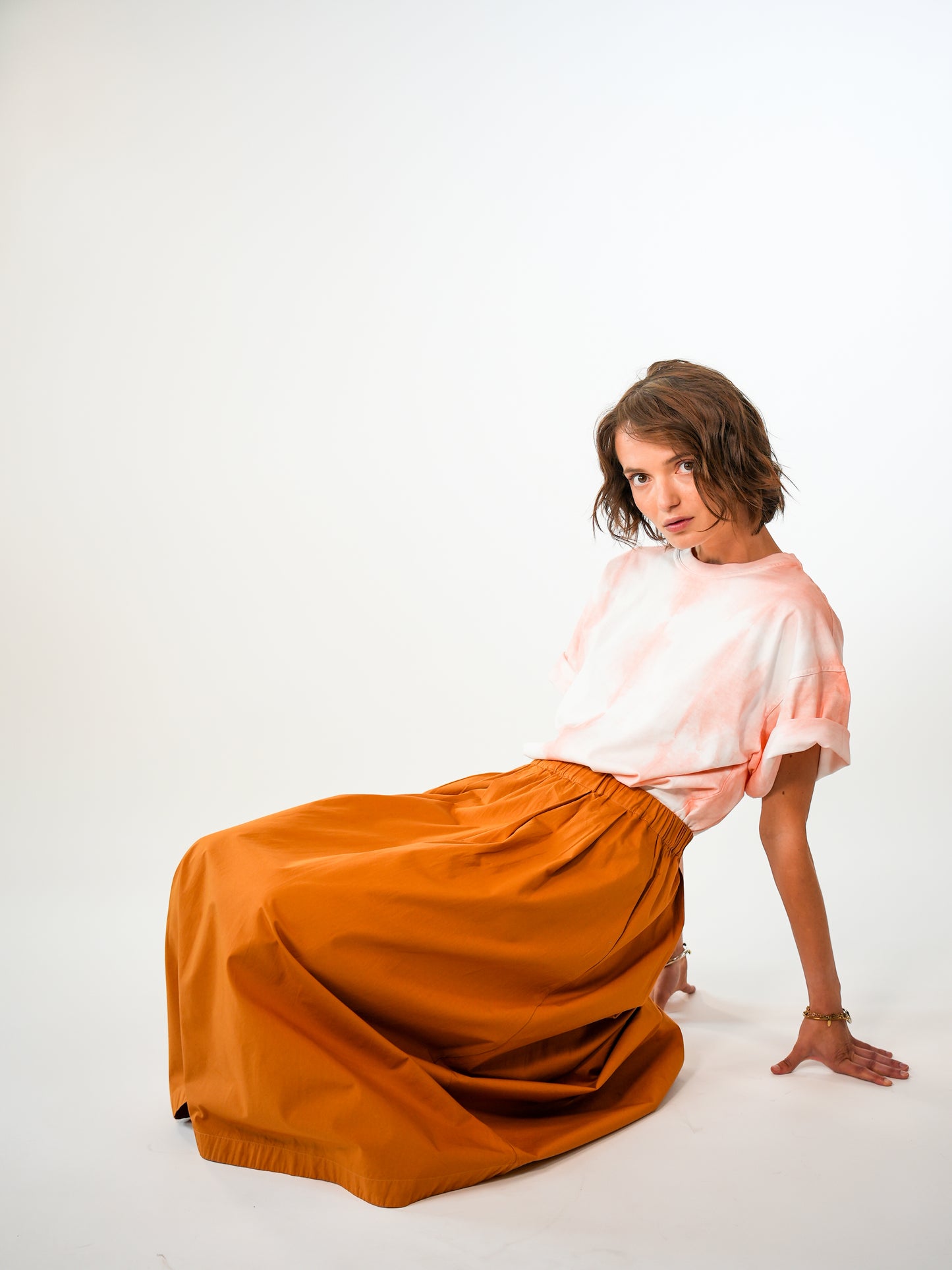 NOUS antwerp TERRY T-SHIRT grid blush