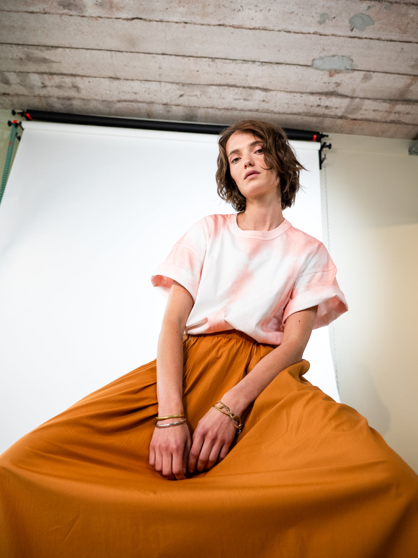 NOUS antwerp TERRY T-SHIRT grid blush