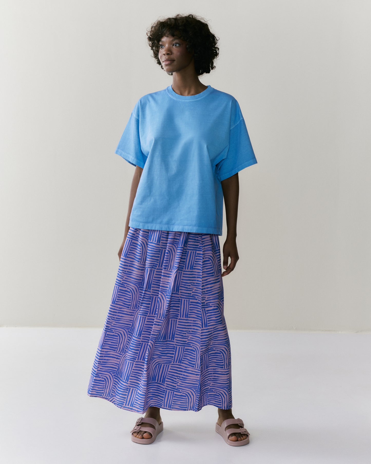 NOUS antwerp TERRY T-SHIRT overdye sky