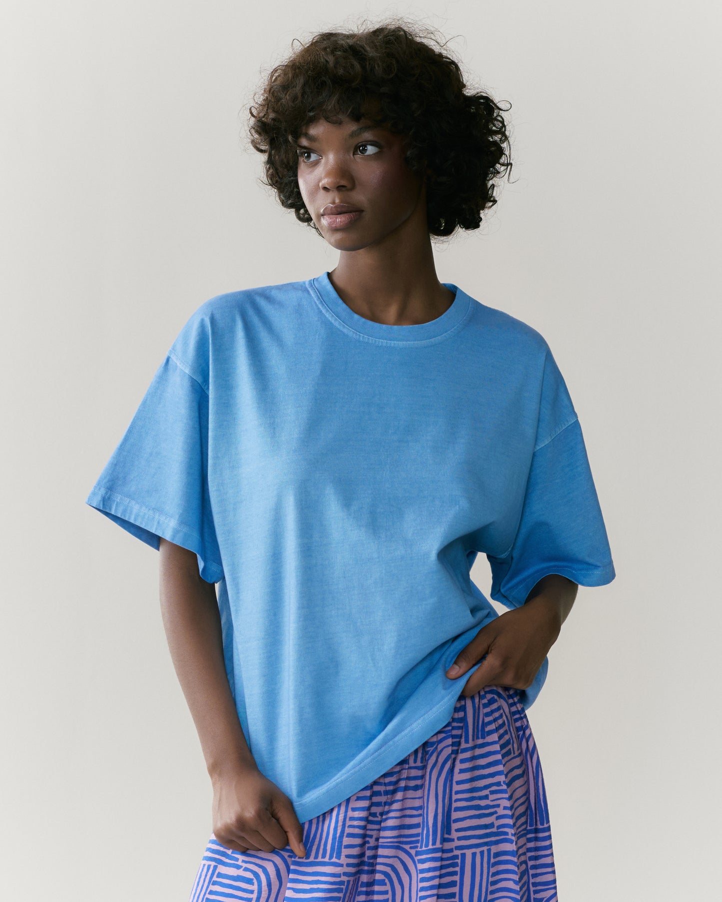 NOUS antwerp TERRY T-SHIRT overdye sky